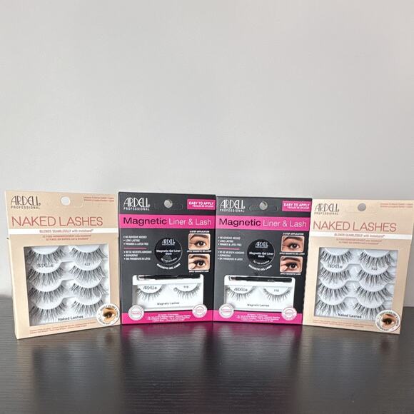 Ardell Other - Ardell Naked Lashes 422 + Magnetic Liner & Lash 110 Set Black LOT